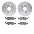 Dynamic Friction Co 7502-55081, Rotors-Drilled and Slotted-Silver with 5000 Advanced Brake Pads, Zinc Coated 7502-55081